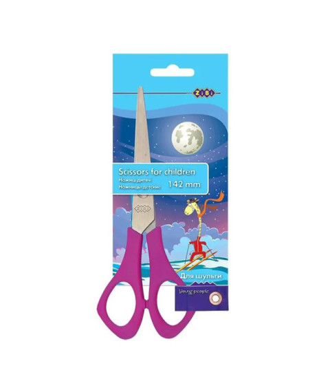 Foarfece pentru stângaci ZiBi, 142 mm, roz